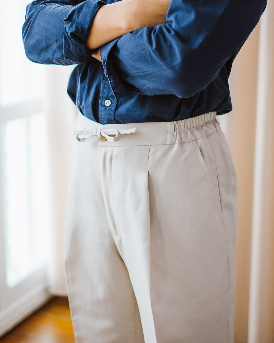 Our Products Trousers Amalfi Carousel 2 - Amalfi Drawstring Trousers Collaro