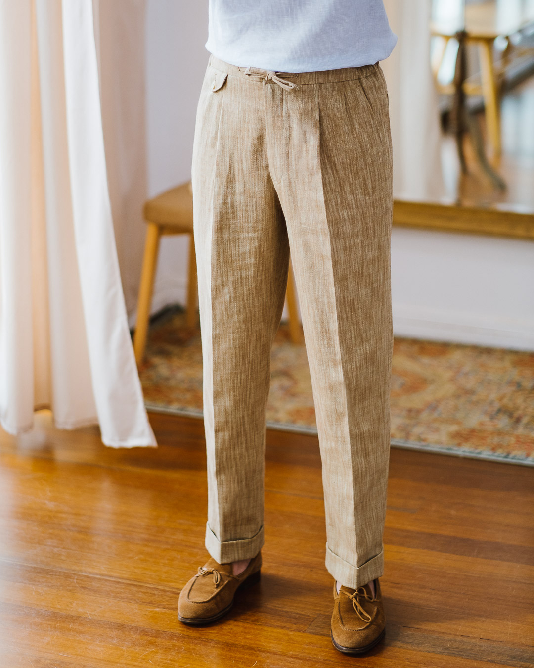 Our Products Trousers Amalfi Carousel 3 - Amalfi Drawstring Trousers With Coin Pouch
