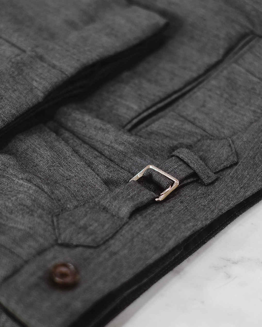 Our Products Trousers Formal Carousel 4 - Charocal Herringbone Trousers
